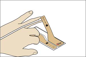 Diagram showing attachment of sensor to finger